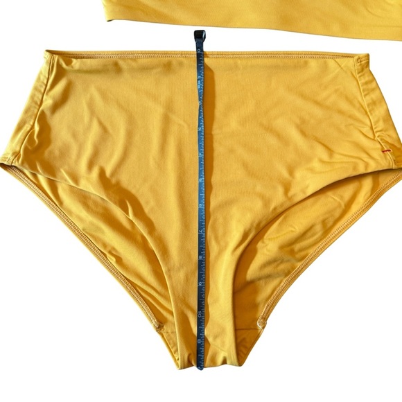 Everlane ReNew Square Neck Bikini Set | Mustard Yellow | Size Small - Picture 6 of 14